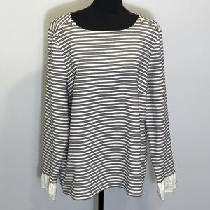 Talbots Ruffle Sleeve Top, EUC